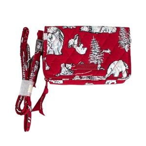 Vera Bradley RFID All in 1 Crossbody Beary Merry Red